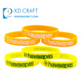 Factory direct sale custom logo imprinted funny silicone rubber wristband bracelets